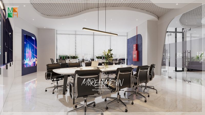 Sắp xếp nội thất văn phòng hiện đại theo mục đích sử dụng và bố trí phù hợp để tạo ra không gian gọn gàng và tiện nghi nhất.